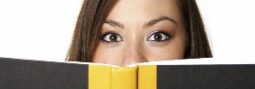 Author marketing and branding services-young woman reading book