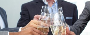 Brand consulting business & marketing services firm celebrates 5 years - Champagne toast